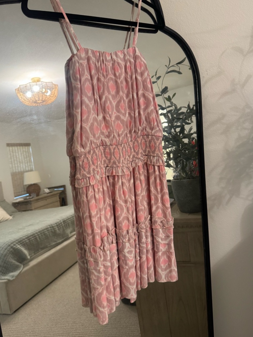 Pink Printed Short Sundress